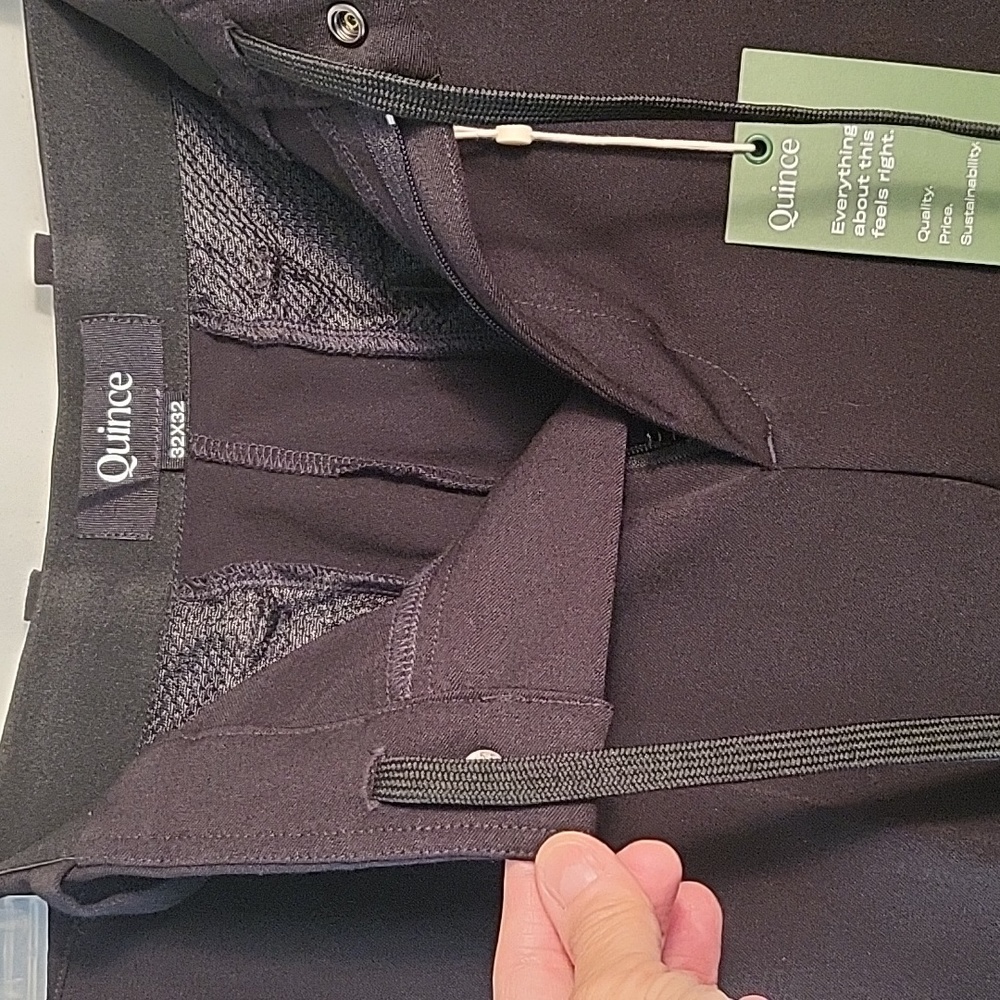 Quince Ultra Stretch Smart Chinos,  Black or Dark Gray Or Khaki Dress Pants - Picture 8 of 15